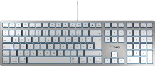 CHERRY KC6000 SLIM FOR MAC KB FRA FRANCE - SILVER/ WHITE PERP (JK-1610FR-1)