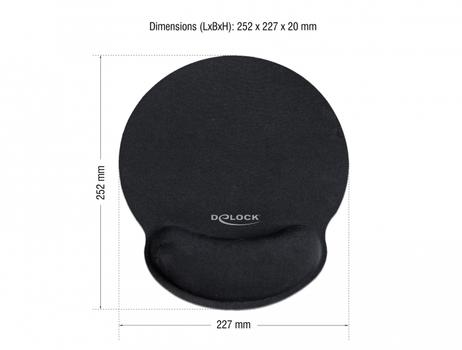 DELOCK Ergonomic Mouse pad with Gel Wrist Rest (12559)