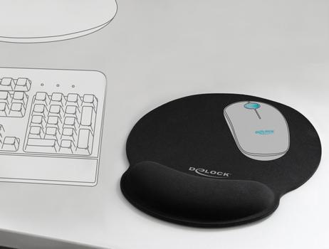 DELOCK Ergonomic Mouse pad with Gel Wrist Rest (12559)