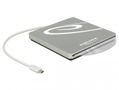 DELOCK External Enclosure for 5.25â?³ Slot-in Slim SATA Drives 9.5 / 12.7 mm to USB Type-Câ?¢ male silver