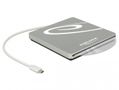 DELOCK External Enclosure for 5.25â?³ Slot-in Slim SATA Drives 9.5 / 12.7 mm to USB Type-Câ?¢ male silver (42605)