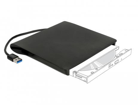 DELOCK External Enclosure for Slim disc drives, 5.25", SATA, USB Type (42603)