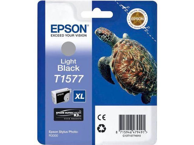 Epson - T1577 - lys svart - original - blekkpatron