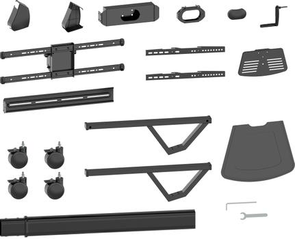 VISION Portable Flat Panel Cart 45kg (VFM-F20)