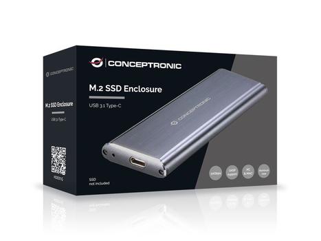CONCEPTRONIC FestplattengehÃ¤use M.2 USB3.1 Type-C SSD (HDE01G)