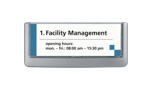 DURABLE Türschild ClckSign149x52, 5 Kleben/ Schrauben graphit (486037)