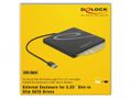 DELOCK External enclosure for 5.25 Slot-in Slim SATA Drives 9.5 / 12.7 mm to USB Type-A male, drive enclosure (black) (42604)