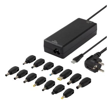 DELTACO oplader til notebook, 15-20V, 6-8A, 120W, [b]LED-display[/ b],  (SMP-120WD)