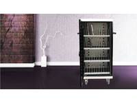 LEBA NoteCart UniFit fixed vertical shelves room for 30 laptop/ Chromebook Schuko plugs (NCU-FV-30-SC)