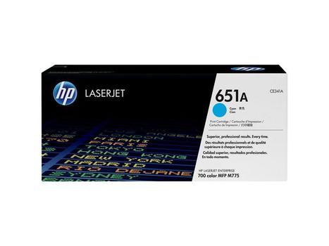 HP Original HP 651A LaserJet-tonerpatron,  cyan (CE341A)