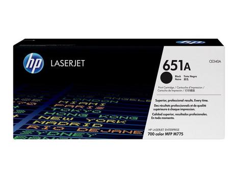 HP 651A original toner cartridge black standard capacity 13.500 pages 1-pack (CE340A)