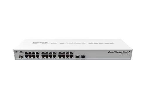 MIKROTIK Cloud CRS326-24G-2S+RM 24Port Eth Switch Router dualboot UK (CRS326-24G-2S+RM-UK)