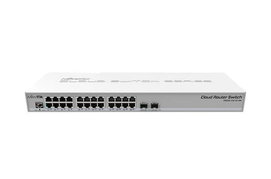 MIKROTIK Cloud CRS326-24G-2S+RM 24Port Eth Switch Router dualboot UK (CRS326-24G-2S+RM-UK)