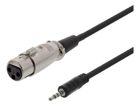 DELTACO XLR to 4-Pin tele (Cisco pinout), 1,5m, black (XLR-2000)
