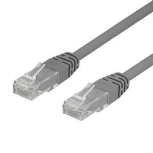 DELTACO U / UTP Cat6 patch cable, LSZH, 0.3m, gray, 50-pack (TP-603-50P)