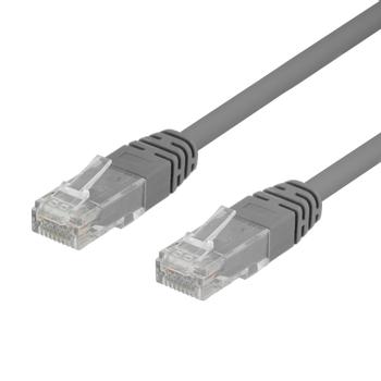 DELTACO U / UTP Cat6 patch cable, LSZH, 1m, gray, 50-pack (TP-61-50P)