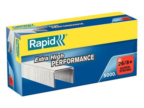 RAPID Staples SuperS trong 26/8 Box of 5000 (24862200)