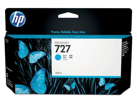 HP 727 Designjet-blækpatron,  130 ml, cyan (B3P19A)