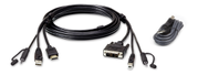 ATEN 2L-7D02DHX2 - video- / USB / audio-kabel - TAA-samsvar - 1.8 m