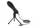 DELOCK USB Condenser Microphone with Table Stand - ideal for gaming, Skype and vocals