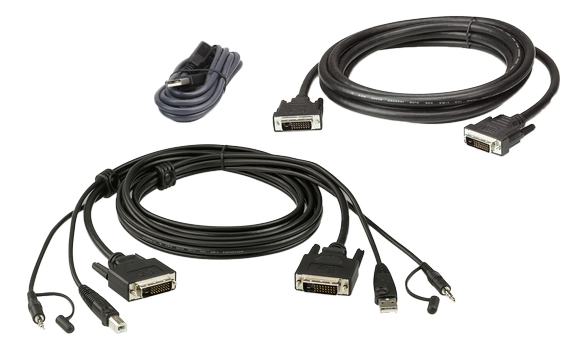 ATEN N 2L-7D02UDX3 - Keyboard / video / mouse (KVM) cable kit - TAA Compliant - for ATEN CS1144D4C (2L-7D02UDX3)