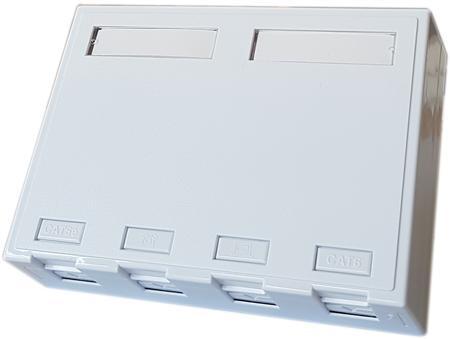 SOLAR PLUS Dataudtag office box 4 port, for Solar Plus keystone konnektor,  farve: hvid (RLP1032SB4-019)