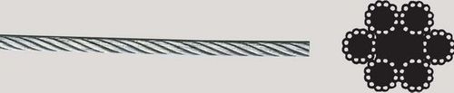Coferro Cables Galv Stålwire 6x12+7 6 mm 110m - SP (18301618)
