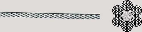 Coferro Cables Galv Stålwire 6x37+1 8mm 50m rg (18720818)