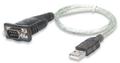 MANHATTAN Converter, USB to Serial, USB A-male/ DB9-male, Silver, Blister