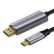 CABLETIME USB-C kabel, 1,8m, USB-C: Han - Displayport: Han, 4K60Hz, Sort med alu stik