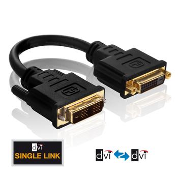 PURELINK PureInstall | Adapter | DVI-D - DVI-D | Max 1920x1200 | Svart | 0,1m (PI070)