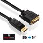 PURELINK DisplayPort to DVI Cable, PureInstall - 1,0m - Black