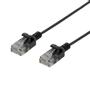 DELTACO Ultra Slim U/UTP Cat.6 patch cable, OD:2.6mm, 0.5m, Black