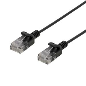 DELTACO Ultra Slim U/UTP Cat.6 patch cable, OD:2.6mm, 1.5m, Black (UUTP-1402)