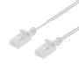 DELTACO Ultra Slim U/UTP Cat.6 patch cable, OD:2.6mm, 0.5m, white