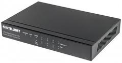 INTELLINET SFP Combo Port, 4 x PSE Ports, IEEE 802.3at/af Power over  ( / ) Compliant, 80 W, Desktop (Euro 2-pin plug) Switch 5-porte Gigabit  PoE+