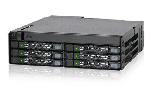 RAIDSONIC Backplane IcyDock 6x6,3cm SATAI-III in 1x5,25" HDD/SSD sw retail (MB606SPO-B)