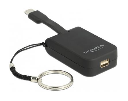 DELOCK USB Type-Câ?¢ Adapter to mini DisplayPort (DP Alt Mode) 4K 60 Hz - Key Chain (63939)