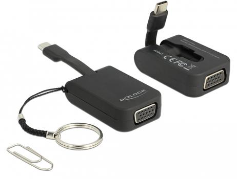 DELOCK USB Type-Câ?¢ Adapter to VGA (DP Alt Mode) - Key Chain (63941)
