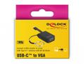 DELOCK USB Type-Câ?¢ Adapter to VGA (DP Alt Mode) - Key Chain (63941)
