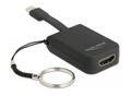 DELOCK USB Type-Câ?¢ Adapter to HDMI (DP Alt Mode) 4K 30 Hz - Key Chain (63942)