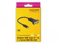 DELOCK USB / serielkabel 15cm Sort (63908)