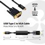 CLUB 3D USB C til VGA 1920x1200,  5 meter (CAC-1512)