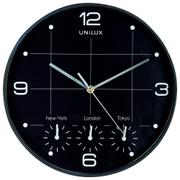 UNILUX Vægur Unilux On-Time sort ø30,5cm 4 tidszoner