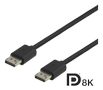 DELTACO DisplayPort cable, DP 1.4, 7680x4320 in 60Hz, 1m, black
