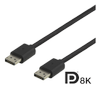 DELTACO DisplayPort cable, DP 1.4, 7680x4320 in 60Hz, 1.5m, black (DP8K-1015)