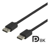 DELTACO DisplayPort cable, DP 1.4, 7680x4320 in 60Hz, 3m, black
