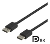DELTACO DisplayPort kabel, DP 1.4, 7680x4320 i 60Hz, 3m, sva