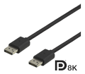 DELTACO DisplayPort cable, DP 1.4, 7680x4320 in 60Hz, 3m, black