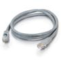 C2G G Cat5e Booted Unshielded (UTP) Network Patch Cable - Patch cable - RJ-45 (M) to RJ-45 (M) - 1 m - UTP - CAT 5e - molded, snagless, stranded - grey (83141)